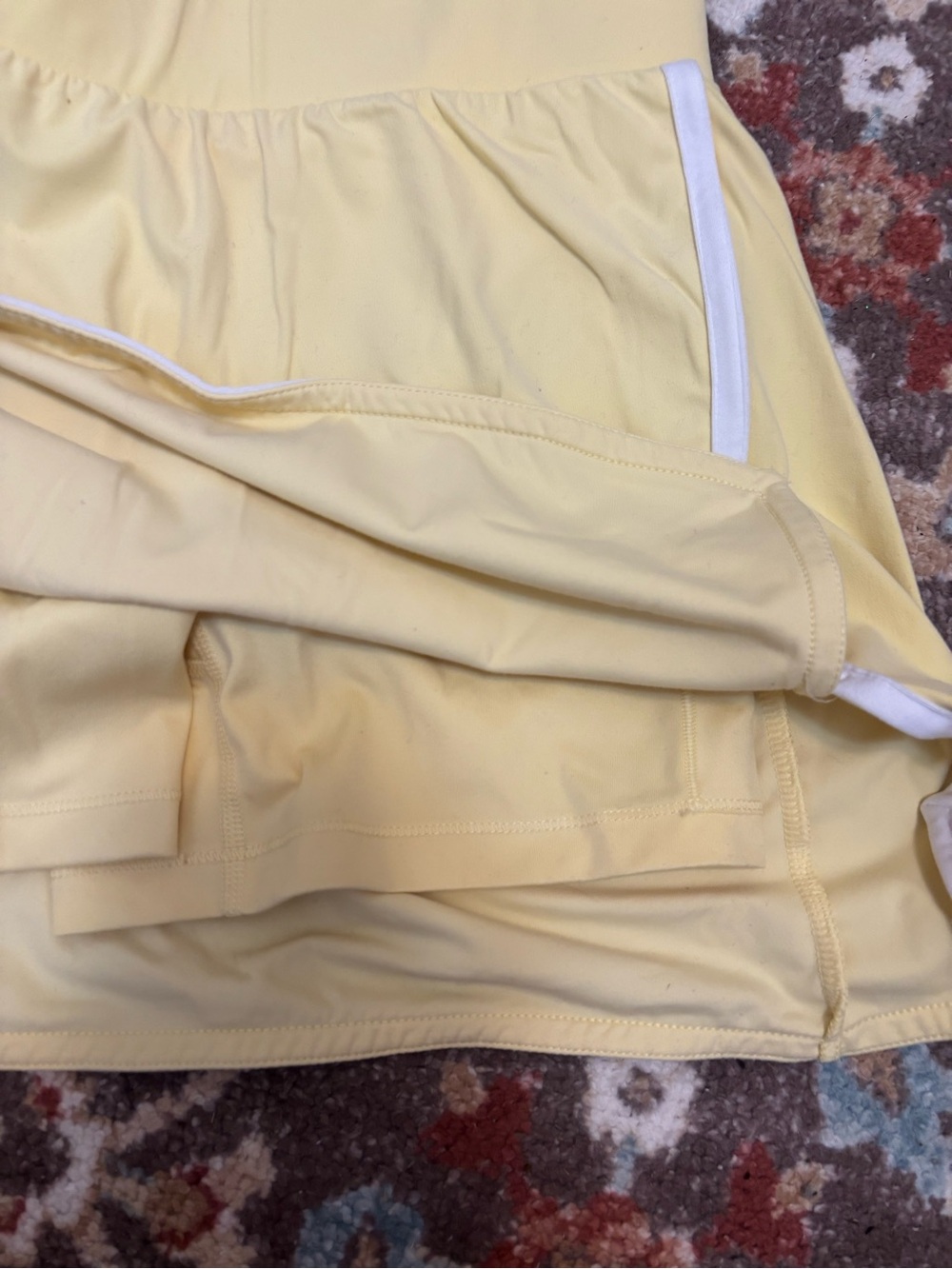 all in motion Yellow Athletic Skater Skirt with White Trim - Picture 4 of 4